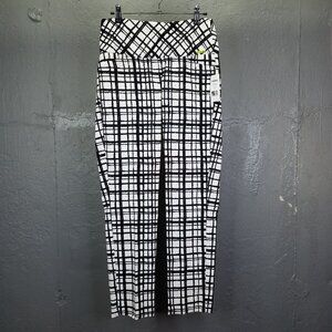 Swing Control Pants Women's 2 Paint Stripe Print Black & White Mid-Rise Golf NEW